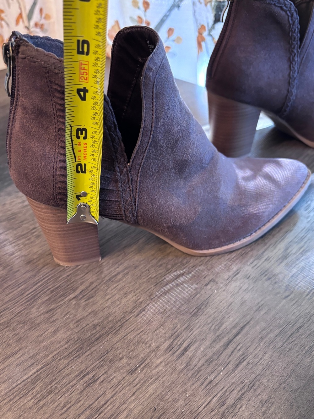 Maurices Brown Faux Suede Pointed Ankle Booties - Picture 8 of 9